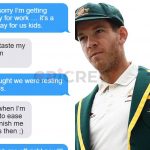 Tim Paine says 'Tasmanian lady' herself sent sexting messages to him