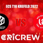 MNR-W vs WEF-W Live Score starts on August 15 Aug, 07:30 PM IST at Bayer Uerdingen Cricket Ground, Krefeld. Here on www.cricrew.com you can find all Live.......