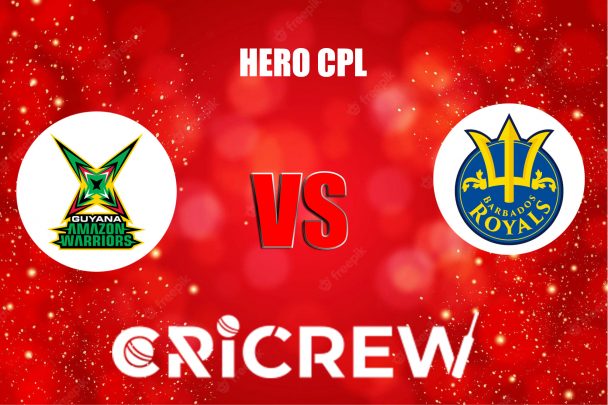 BR vs GUY Live Score starts on Sep 18, 2022, 18:00 IST at Warner Park, Basseterre, St Kitts, Basseterre. Here on www.cricrew.com you can find all Live, Upcoming