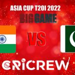 IND vs PAK Live Score starts on 04 Sep, 07:30 PM IST at The Dubai International Cricket Stadium, Dubai. Here on www.cricrew.com you can find all Live, Upcoming.