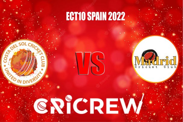 CDS vs MAD Live Score starts on  1 Oct 2022, Sat, 9:00 PM IST.. Cartama Oval, Spain. Here on www.cricrew.com you can find all Live, Upcoming and Recent Matches..