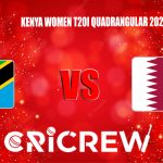 QAT-W vs TAN-W Live Score starts on 18th December, 2022 Sikh Union Club Ground, Nairobi. Here on www.cricrew.com you can find all Live, Upcoming and Recent Matc