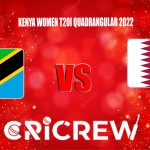 TAN-W vs QAT-W Live Score starts on 21st December, 2022 Sikh Union Club Ground, Nairobi. Here on www.cricrew.com you can find all Live, Upcoming and Recent Matc