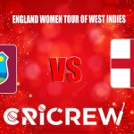WI-W vs EN-W Live Score starts on 9th December, 2022 Sir Vivian Richards Stadium. Here on www.cricrew.com you can find all Live, Upcoming and Recent Matches....
