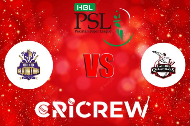 QUE vs LAH Live Score starts on 21 Feb 2023, Tue, 7:30 PM IST Multan Cricket Stadium, Multan, Pakistan. Here on www.cricrew.com you can find all Live, Upcoming .
