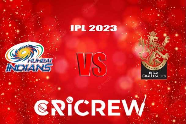MI vs RCB Live Score starts on 9th May 2023 at Punjab Cricket Association IS Bindra Stadium, Mohali, India. Here on www.cricrew.com you can find all Live, Upcom