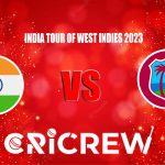 IND vs WI Live Score starts on,27th July 2023T at Cricket Association Puducherry Siechem Ground, Thuthipet Here on www.cricrew.com you can find all Live, Upcom.