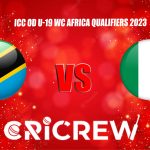 TAN U-19 vs NIG U-19 Live Score starts on,27th July 2023 at University of Dar es Salaam Ground, Harare. Here on www.cricrew.com you can find all Live, Upcoming .