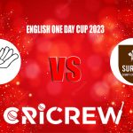 YOR vs SUR Live Score starts on 11 Aug 2023, Fri, 3:30 PM IST at The Ageas Bowl, Southampton, England. Here on www.cricrew.com you can find all Live, Upcoming a