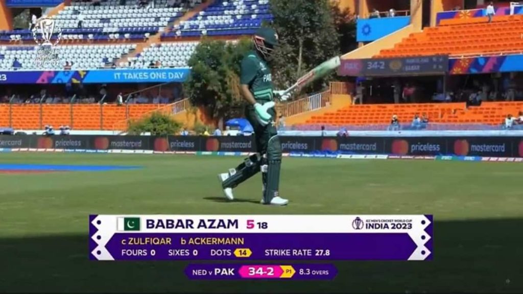 Babar Azam flop batting -vs netherlands