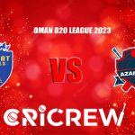 AMR vs AZA Live Score starts on 2 Oct 2023, Mon, 5:00 PM IST at Sulaibiya Cricket Ground, Alappuzha, India Here on www.cricrew.com you can find all Live, Upcomi