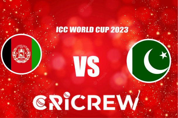 PAK vs AFG Live Score starts on 23 Oct 2023, Mon, 2:00 PM IST at MA Chidambaram Stadium, Chepauk, Chennai Here on www.cricrew.com you can find all Live, Upcomin