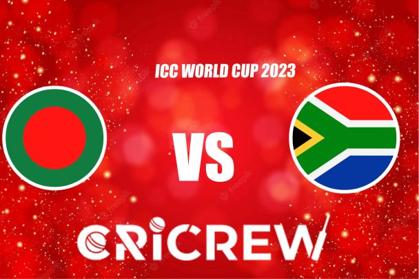 SA vs BAN Live Score starts on 24th October, 2023 at MA Chidambaram Stadium, Chepauk, Chennai Here on www.cricrew.com you can find all Live, Upcoming and Recent