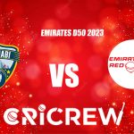 ABD vs EMR Live Score starts on, 8 Nov 2023, Wed, 6:00 PM IST at Malek Cricket Ground 1, United Arab Emirates, India. Here on www.cricrew.com you can find all L