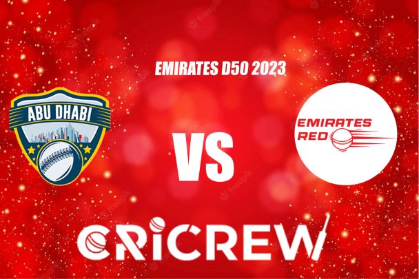 ABD vs EMR Live Score starts on, 8 Nov 2023, Wed, 6:00 PM IST at Malek Cricket Ground 1, United Arab Emirates, India. Here on www.cricrew.com you can find all L