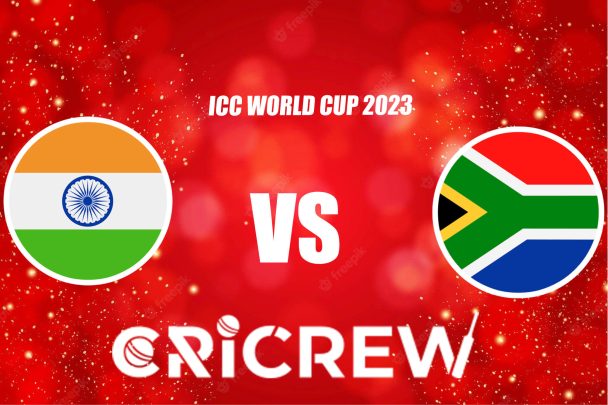 IND vs SA Live Score starts on November 5th, 2023 at 09:32 am at MA Chidambaram Stadium, Chepauk, Chennai Here on www.cricrew.com you can find all Live, Upcomin