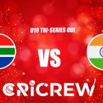 SA-U19 vs IN-U19 Live Score starts on Saturday, 6th January 2024 at Perth Stadium. Here on www.cricrew.com you can find all Live, Upcoming and Recent Matches...