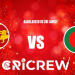 BAN vs SL Live Score starts on 18 Mar 2024 at Arun Jaitley Stadium, Delhian Here on www.cricrew.com you can find all Live, Upcoming and Recent Matche...........