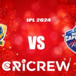 DC vs CSK Live Score starts on 31 Mar 2024, Sun, 7:30 PM IST at MA Chidambaram Stadium, Chepauk, Chennai., Chennai Here on www.cricrew.com you can find all Live