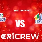 LSG vs MI Live Score starts on 30 Apr 2024, Tue, 7:30 PM IST at Punjab Cricket Association IS Bindra Stadium, Mohali, India. Here on www.cricrew.com you can fi.